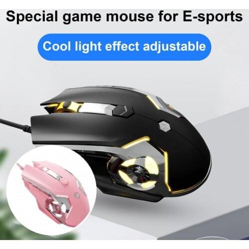 Wired Mouse 5 Colors Optional USB Mouse Fine Workmanship DPI Adjustable Excellent E-sport Gaming USB Mouse