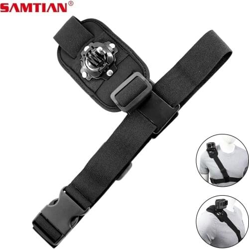 SAMTIAN Camera Strap 360 Degree Rotating Single Shoulder Chest Strap With Hot Shoe Head For ANDACHEG Gopro 5 6 Hero 4 3
