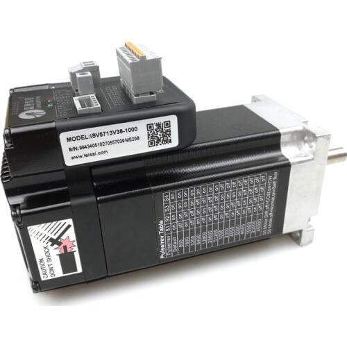 Servo Motor 130W 3000RPM Rated Speed CNC save place encoder 1000 line,Leadshine Integrated servo driver NEMA23 ISV5713V36-1000