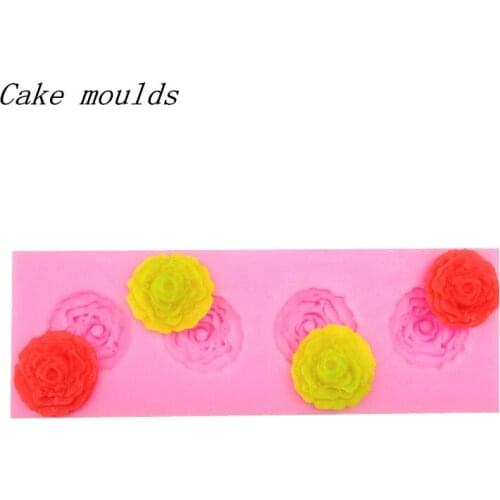 Silicone mold RS047 rose flower shape baking mold Fondant cake mold chocolate mold Decoration tools