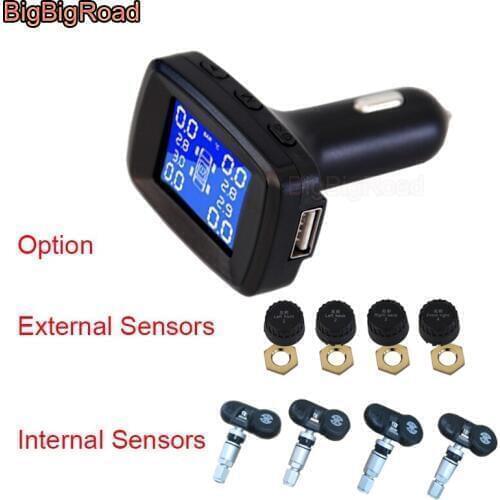 BigBigRoad Car TPMS Tire Pressure Monitoring System For Porsche Macan Panamera 718 911 918 Spyder Cayenne Boxster Cayman