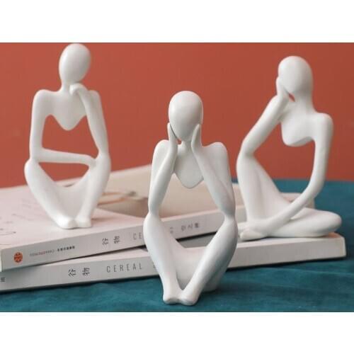 Resin Sculpture Nordic Home Decoration Character Statue Living Room Desktop Decoration Abstract Creative Model Furnishings