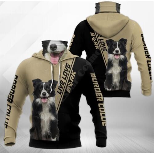 Love Border Collie 3D Printed Hoodies Harajuku Fashion Sweatshirt Women Men Casual Pullover Hoodie Mask Warm Cosplay Costumes