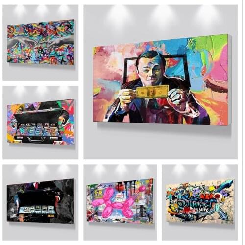 Street Graffiti Art Love Is All Canvas Art Painting Animal Art Poster and Print Wall Art Picture for Living Room Home Decoration