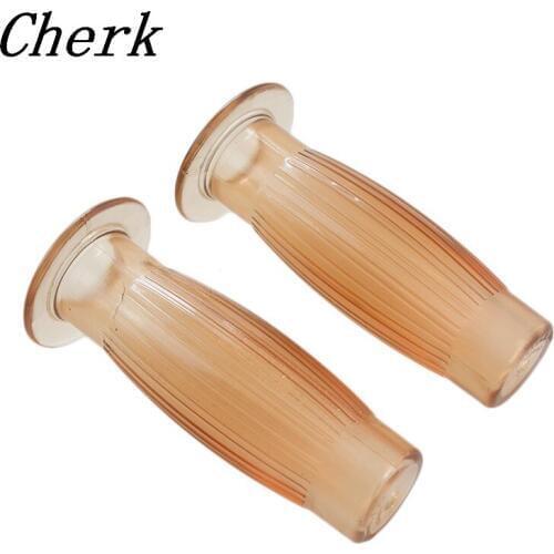 Universal 7/8" Transparent Brown Motorcycle Vintage Handlebar Grip for Harley Honda Suzuki Yamaha Kawasaki