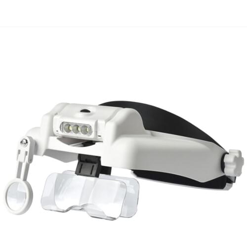 5Lens Loupe Headband Magnifying Glass Eyewear Magnifier With LED Lights Magnifier Reading Led Jeweler Watchmaker Repair Tool