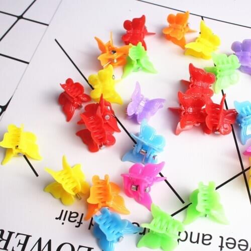 10/20/30Pcs Butterfly Hair Clips Grip Claw Barrettes Mixed Color Mini Clamps Jaw Hairpin Headdress Hair Styling Accessories Tool