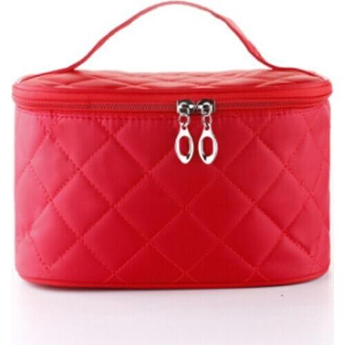 Women Cosmetic Bags Diamond Lattice Zipper Makeup Bags Travel Organizer Beauty Toiletry Bag Bath Wash Make Up Cosmetic Case