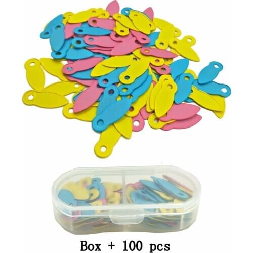 100Pcs + Box 6 Colors Brads For Rotating Locks Buttons Diy Photo Frame Decoration Brads Embellishment Decoration Scrapbooking