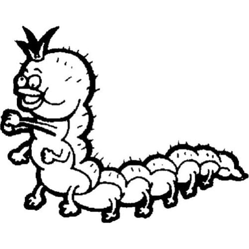 15CM*11.7CM Cartoon Bug Crawling Cute Vinyl Decal Car Sticker Black/Silver C19-0672