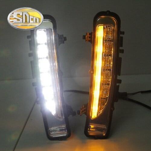 2PCS LED Daytime Running Light Yellow Turning Signal Relay Waterproof Car 12V LED DRL Lamp For Ford Edge 2009 - 2014