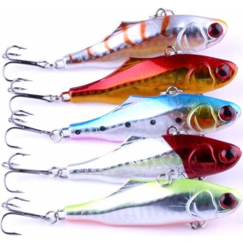 5Pcs 7cm 24g On Sale Vibration Fishing Lure Hard Bait Swim Saltwater Floating Plastic Pike Artificial Bait Spinner Tackles 3D