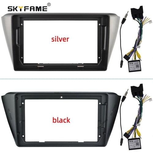 SKYFAME Car Frame Cable Canbus For SKODA FABIA RAPID 2015-2018 Android Big Screen Dask Kit Fascia Frame Line