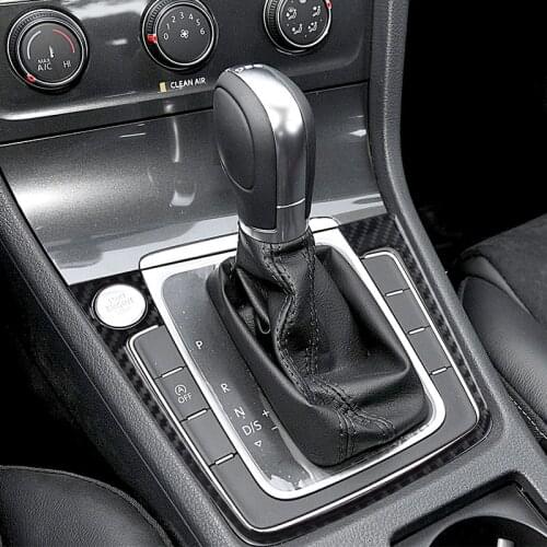 Car Styling Interior Gear Shift Box Panel Cover Trim Carbon Fiber Sticker Decal Accessories For VW Golf 7 GTI MK7 2014-2019