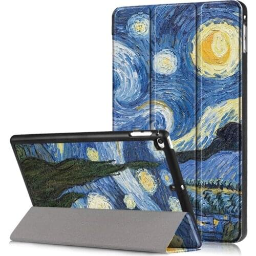 Colorful printed case For iPad mini4 mini5 2019 7.9 inch Magnetic Folding Stand Smart PU leather Cover Protective Shell