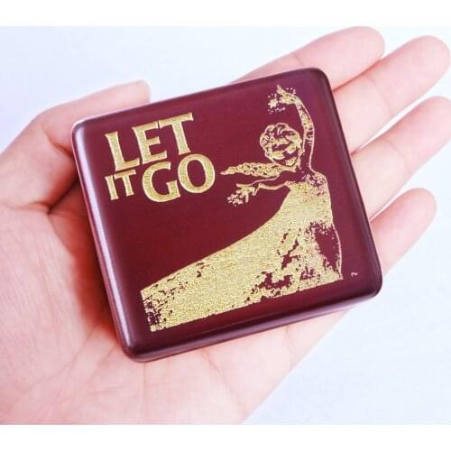 Sinzyo Handmade Wooden Let it go Music Box birthday Gift For Christmas/Birthday/Valentines day gift box Wine red