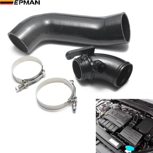 EPMAN Black Silicone Intake Pipe Hose & Aluminum Turbo Inlet Elbow For Audi TT/TTS MK3 S3 A3 2.0T TT TKMK3TK010P