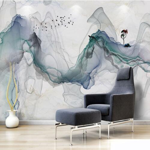 Photo Wallpaper Modern 3D Stereo Abstract Smog Murals Chinese Style Living Room TV Sofa Background Wall Cloth 3D Papel De Parede