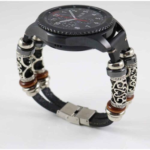 Gear S3 classic retro luxury leather 22mm watch strap band replacement smart wristband For Samsung Gear S3/Galaxy 46mm watchband