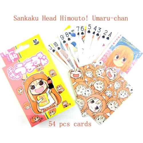 Anime Sankaku Head Himouto! Umaru-chan Umaru Doma Poker Cards (54 pcs) Childrens gifts Free Shipping