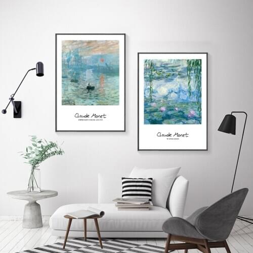 Monet Van Gogh Art Posters And Prints Painting Pictures Canvas Painting Living Room Decoration Mural Decoration Art Abstract