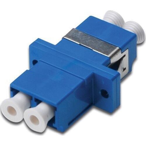 LC-LC Duplex Singlemode OS2 Fiber Adapter Coupler, Blue Color