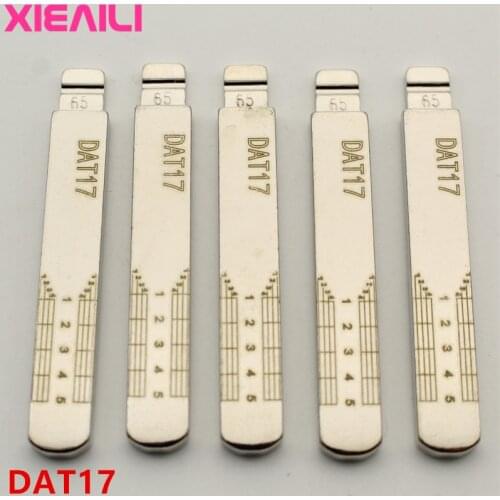 XIEAILI 20Pcs NO.65 DAT17 Engraved Line Key Blade Scale Shearing Teeth Uncut Key Blade For Subaru S612