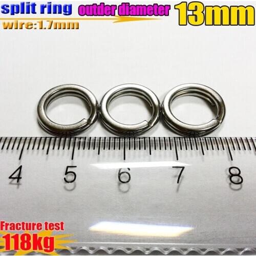 HOT 2019New product fishing split rings size:wire1.7mm OD13mm quantity:80pcs/lot 304 stainless steel