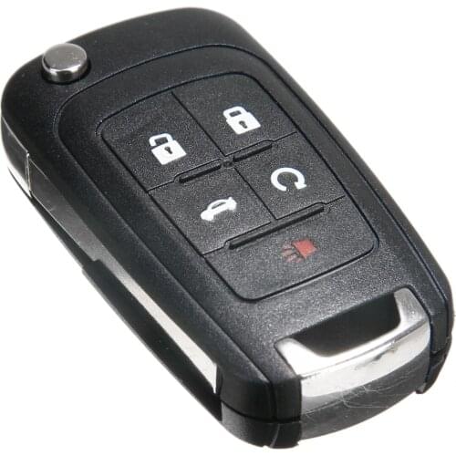 Mayitr 1pc 5 Buttons Folding Flip Remote Key Fob Case Dedicated Replacement Key Shell for Chevrolet Camaro Cruze Equinox