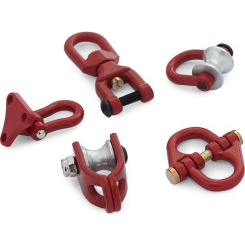 1/10 Scale Metal Tow Hook Recovery Shackle Winch Pulley Ring Buckle for RC Crawler Car SCX10 Wraith Capra TRX4 TRX6 Redcat MST