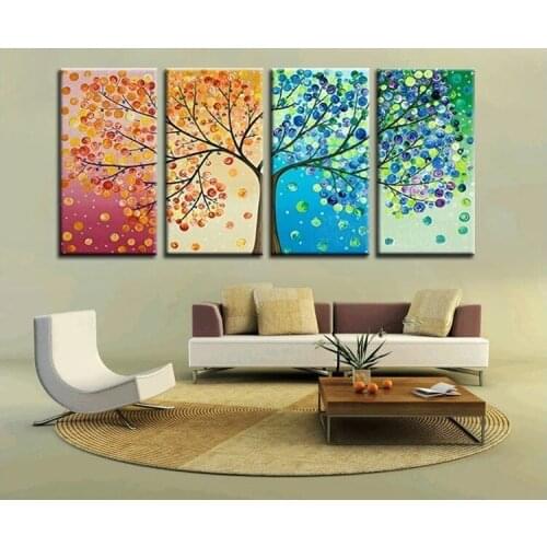 4pcs/Set Needlework 3D Diamond Embroidery Diy Diamond Mosaic Painting Rhinestones Cross Stitch Diamond Painting Dream Tree