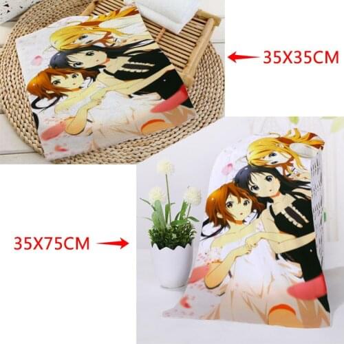Custom K-ON！35x75cm Face Towels Facecloth Microfiber Washcloth Quick drying Sports Towel