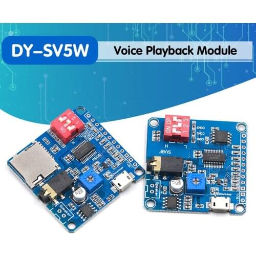 Voice Playback Module Board MP3 Music Player 5W MP3 Playback Serial Control SD/TF Card For Arduino DY-SV5W DY-SV8F