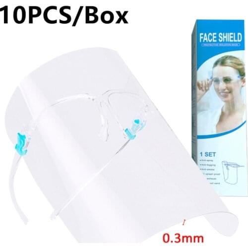 10PCS Clear Mask Protect Face Cover Kitchen Cooking Anti-fog Oil-smoke Anti-splashing Face Shield Large Screen Protective Masks