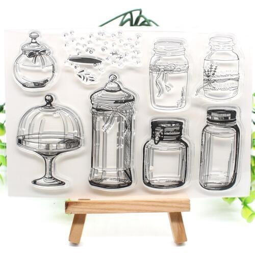 KSCRAFT Bottle Transparent Clear Silicone Stamps for DIY Scrapbooking/Card Making/Kids Crafts Fun Decoration Supplies