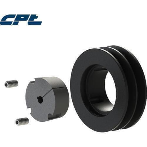 CPT brand SPC v belt pulley, 2 grooves, 179.6mm outside diameter, 2517 taper lock bush for 12mm~50mm shaft, SPC170-02-2517