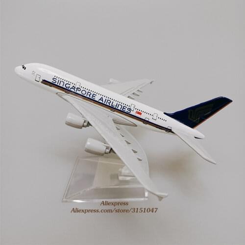 16cm Alloy Metal Air Singapore Airlines A380 Airplane Model Singapore Airbus 380 Airways Plane Model Stand Aircraft Kids Gifts