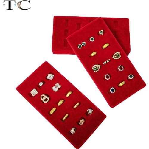 Earrings Jewelry Display Necklace Pendant Bracelet Tray Drawer Store Necklace Holder Rose Velvet Diy Jewelry Box