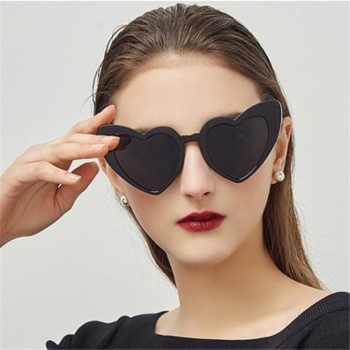 Heart Shape Cat Eye Sunglasses Women Brand Designer Eyewear Vintage Anti-UV Cateye Sun Glasses Female Shades Oculos De Sol