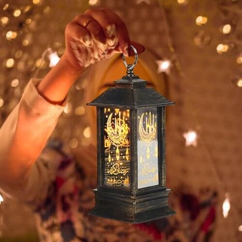 Wooden LED Night Light Ornaments EID Mubarak Ramadan Decoration Night Lamp Bedroom Decor Muslim Gifts Nightlight Decorative