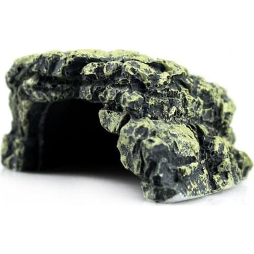 Hiding Cave Aquarium Fish Tank Landscaping Decoration Vintage Home Resin Hide