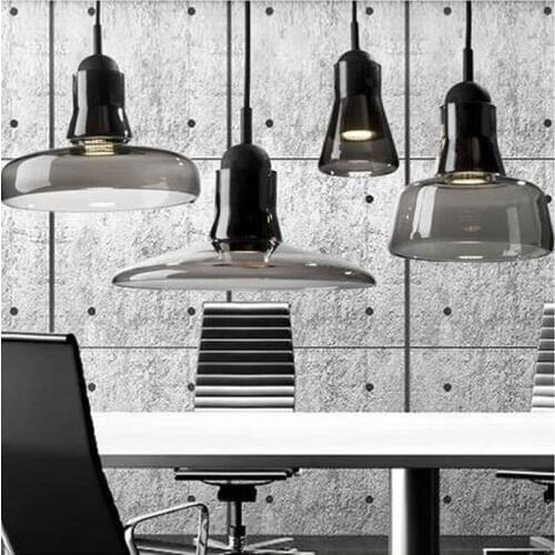 Vintage Industrial Loft Style Retro Pendant Light Lamp AC90-260v Edison bulb smoky gray Glass Shade lighting fixtures bar