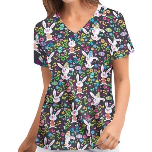 Workwear Blouse Women Plus Size Nurse Accessories Short Sleeve Neck Tops Working Uniform Blouse Blusas Mujer De Moda 2021 Блузка