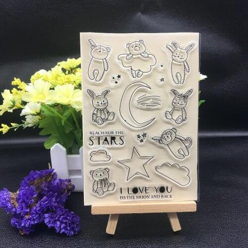 Star stamp Clear Stamp for Scrapbooking Transparent Silicone Rubber DIY Photo Album Decor A196