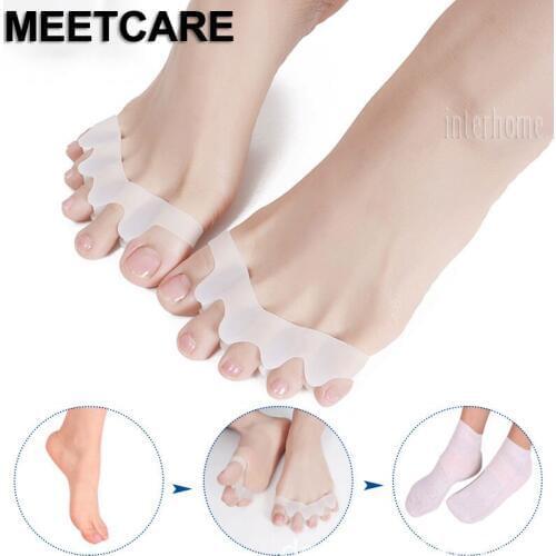 1 Pair Hallux Valgus Correction Braces Toe Separators Straightener Rehabilitation Treatment Foot Bone Orthotic Device Feet Care