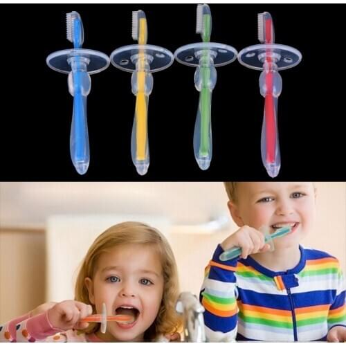 1Pc Hot Soft Silicone Kids Teether Training Toothbrushes For Children Baby Toothbrush Infant Newborn Dental Oral Care Brush Tool