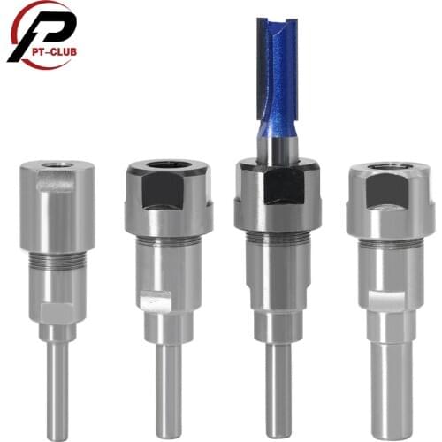 1PC 1/2 1/4"12.7MM 12MM 6.35MM 8MM Shank Milling Cutter Wood Carving Router Bit Extension Rod Collet Engraving Machine For Wood