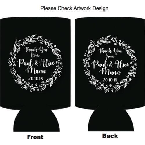 100pcs Personalise Your LOGO Folding Can Cooler That Fold Flat Stubby Holders Australia Foldable Stubby Coolers Picnic Bags