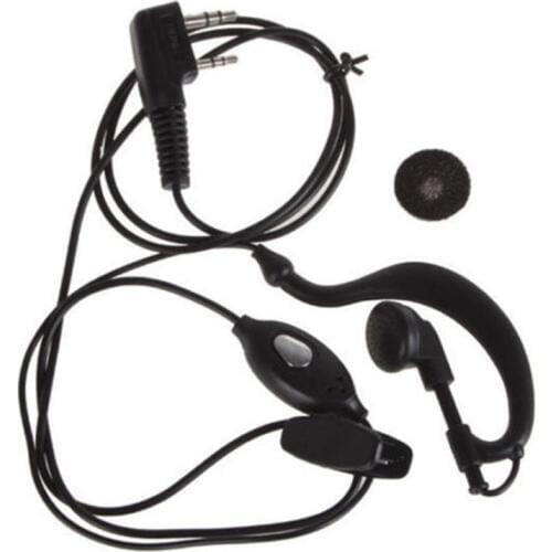 2 Pin K Head Ear Hook Earpiece PTT Mic Interphone Headset for BAOFENG UV-5R UV5R Plus BF-888S KENWOOD Walkie Talkie Transceiver