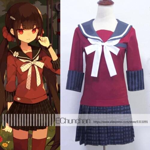 2017 New Arrival Danganronpa 3 Harukawa Maki Cosplay Costume includes the red sockings